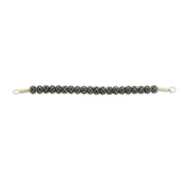 999 Silver White Black Beaded Model Handmade Bracelet 