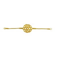 999 SİLVER Gold Hand Knit Bracelet