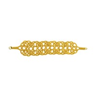 999 SİLVER Gold Hand Knit Bracelet