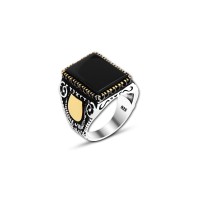 925 Silver Black Onyx Ring For Men