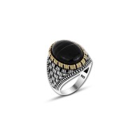 925 Silver Black Onyx Ring For Men