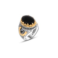 925 Silver Black Onyx Ring For Men