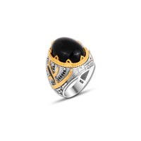 925 Silver Black Onyx Ring For Men