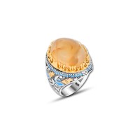 925 Silver Yemen Agate Stone Ring For Men 