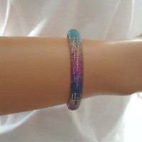 Rose Gold Plated 925K Silver Bangle Bracelet