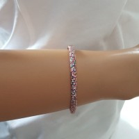 Rose Gold Plated 925K Silver Bangle Bracelet