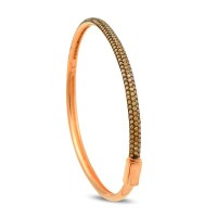 Rose Gold Plated 925K Silver Bangle Champagne Bracelet 