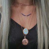 Rose Gold Plated 925K Silver Flamingo Owl Coin Combine Necklace 