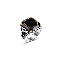 925 Silver Black Onyx Ring For Men