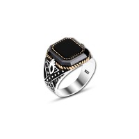 925 Silver Black Onyx Ring For Men