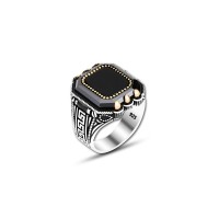 925 Silver Black Onyx Ring For Men