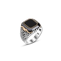 925 Silver Black Onyx Ring For Men