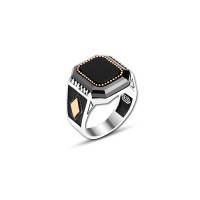 925 Silver Black Onyx Ring For Men