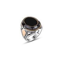 925 Silver Black Onyx Ring For Men