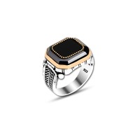 925 Silver Black Onyx Ring For Men