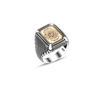 925 Silver Solomon Seal Ring For Men 