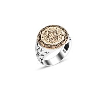 925 Silver Solomon Seal Ring For Men 