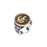 925 Silver Wolf Head Ring For Men