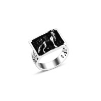 925 Silver Howling Wolf Ring For Men