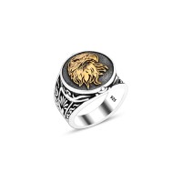 925 Silver Eagle Head Ring For Men