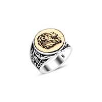 925 Silver Lion Head Ring For Men 