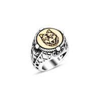 925 Silver Lion Head Ring For Men 