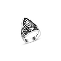 925 Silver Ottoman Tugra Ring For Men