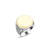 925 Silver Octogan Ring For Men