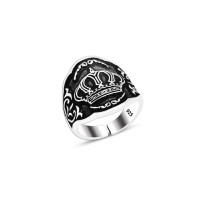 925 Silver Crown King Ring For Men 