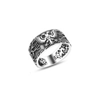 925 Silver Double Headed Eagle Ring For Men