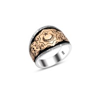 925 Silver Moon and Star Ring For Men 