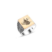 925 Silver Ottoman Tugra Ring For Men