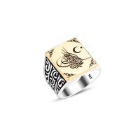 925 Silver Ottoman Tugra Ring For Men