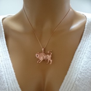 14K Gold Bull Necklace