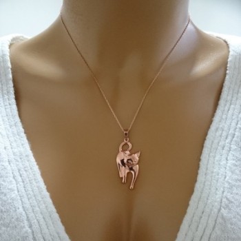 14K Gold Cat Necklace