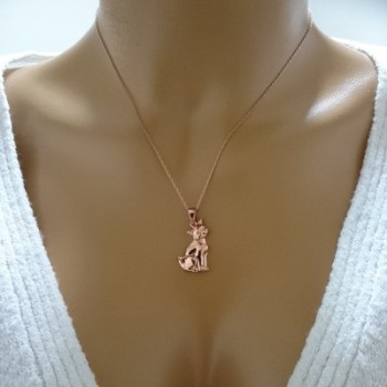 14K Gold Cat Necklace