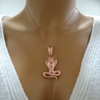 14K Gold Cobra Snake Necklace