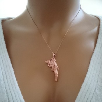 14K Gold Crocodile Necklace