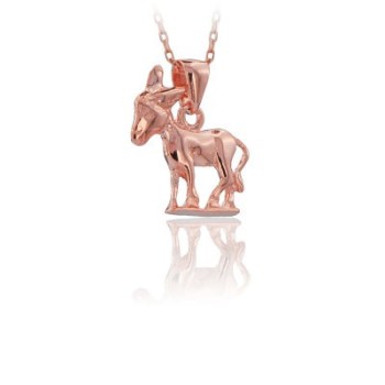 14K Gold Donkey Necklace