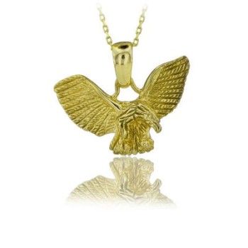 14K Gold Eagle Necklace