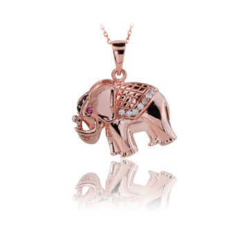 14K Gold Elephant Necklace