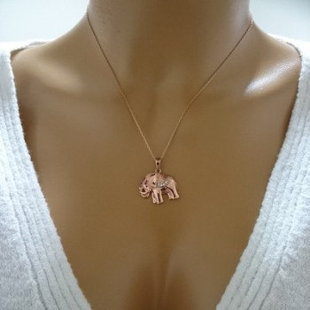 14K Gold Elephant Necklace