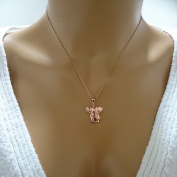 14K Gold Elephant Necklace