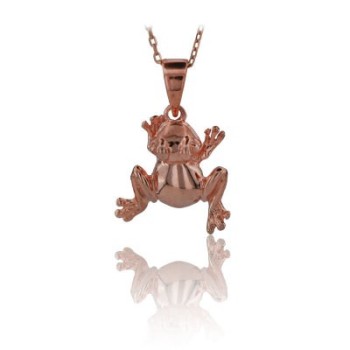 14K Gold Frog Necklace