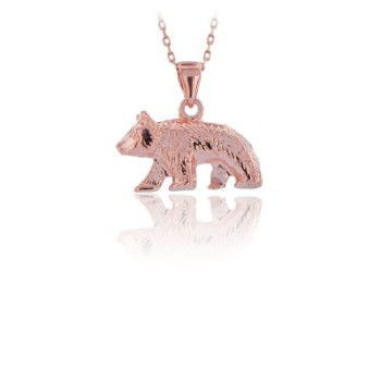 14K Gold Grizzly Bear Necklace