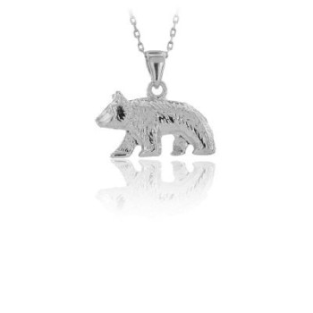 14K Gold Grizzly Bear Necklace