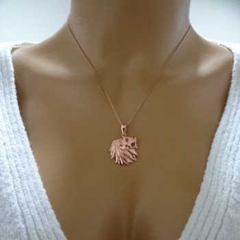 14K Gold Lion Necklace