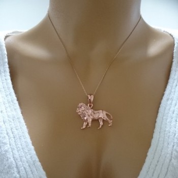 14K Gold Lion Necklace