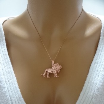 14K Gold Lion Necklace