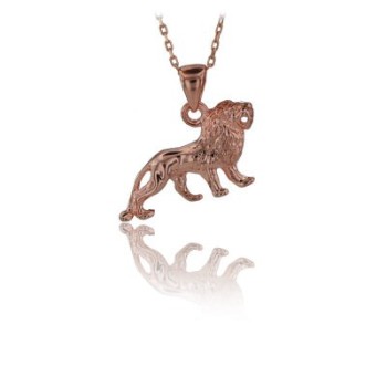 14K Gold Lion Necklace